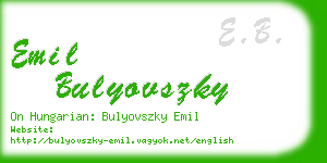 emil bulyovszky business card
